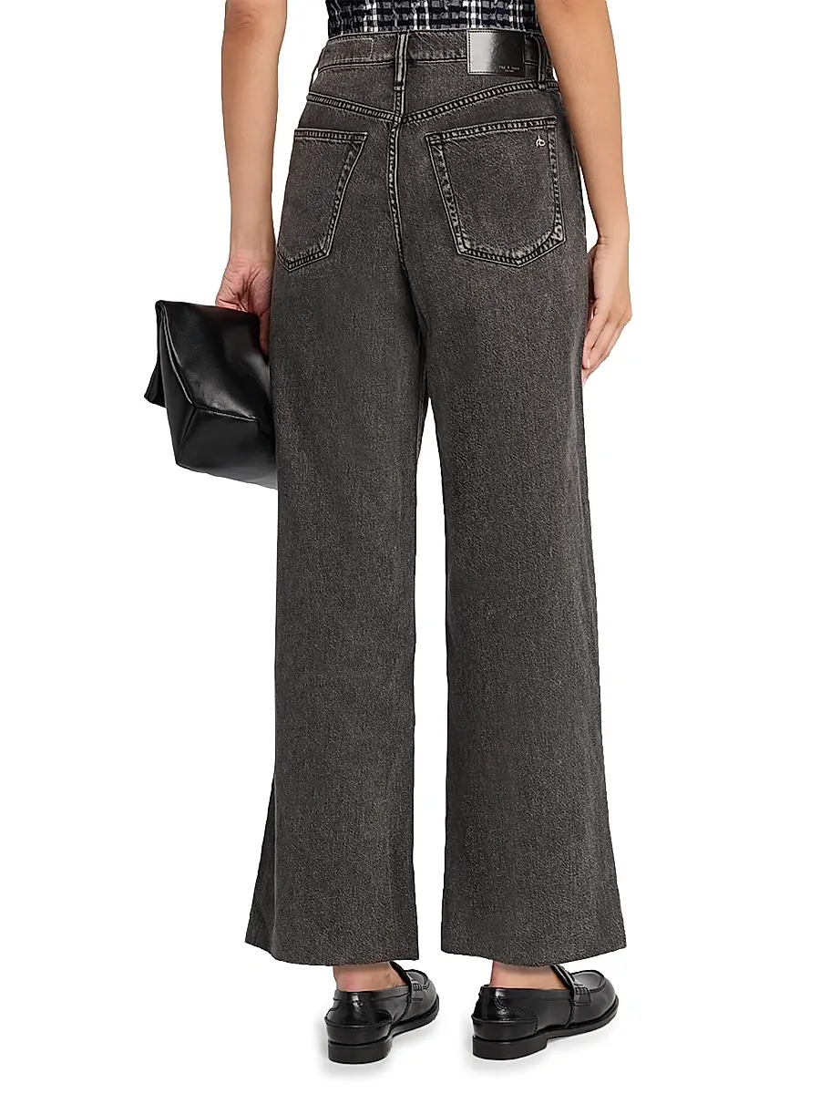 rag & bone Women's Andi Featherweight High-Rise Wide-Leg Ankle Jeans | Thumbnail 4 rag & bone Women's Andi Featherweight High-Rise Wide-Leg Ankle Jeans | Thumbnail 4