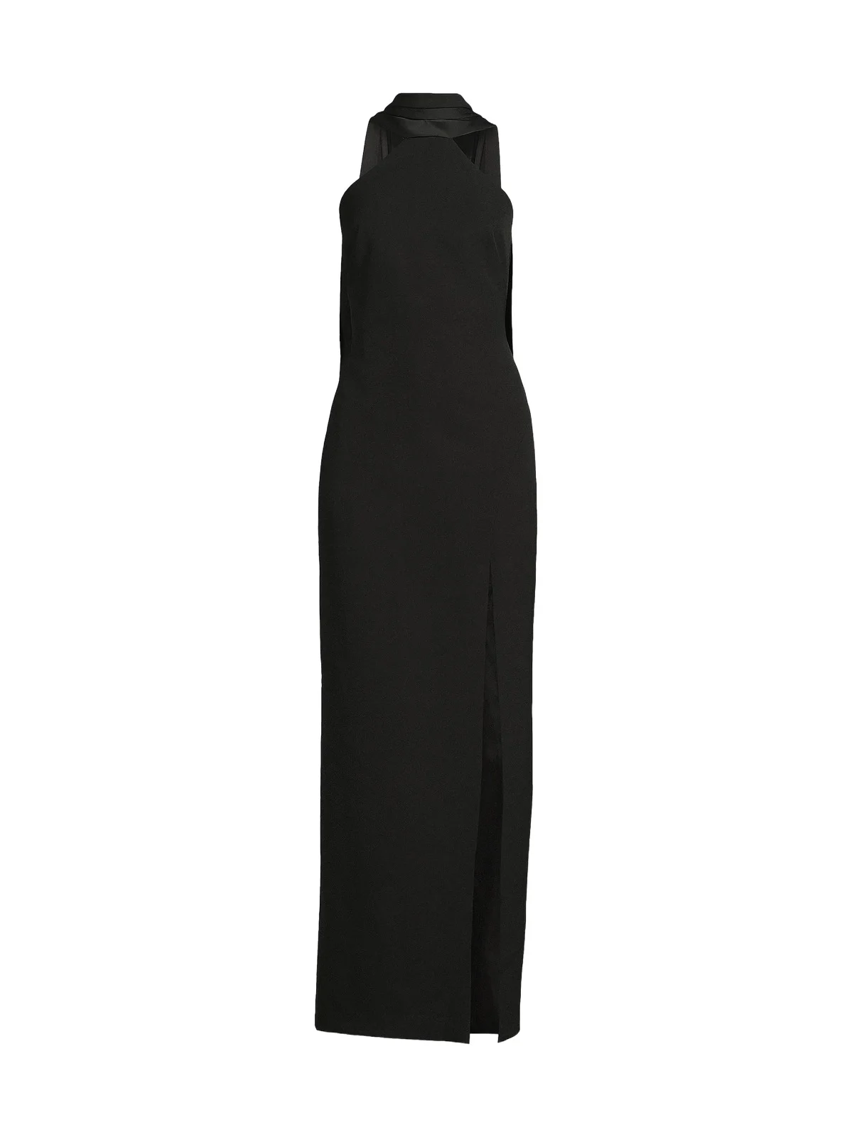 Aidan Mattox Women's Bonded Crêpe Scarf Column Gown