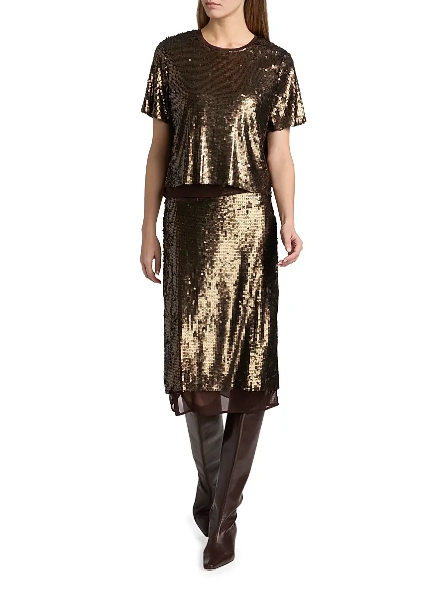rag & bone Women's Lucy Sequined Crewneck T-Shirt | Thumbnail 2 rag & bone Women's Lucy Sequined Crewneck T-Shirt | Thumbnail 2
