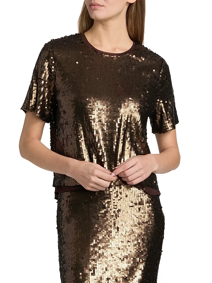 rag & bone Women's Lucy Sequined Crewneck T-Shirt | Thumbnail 3 rag & bone Women's Lucy Sequined Crewneck T-Shirt | Thumbnail 3