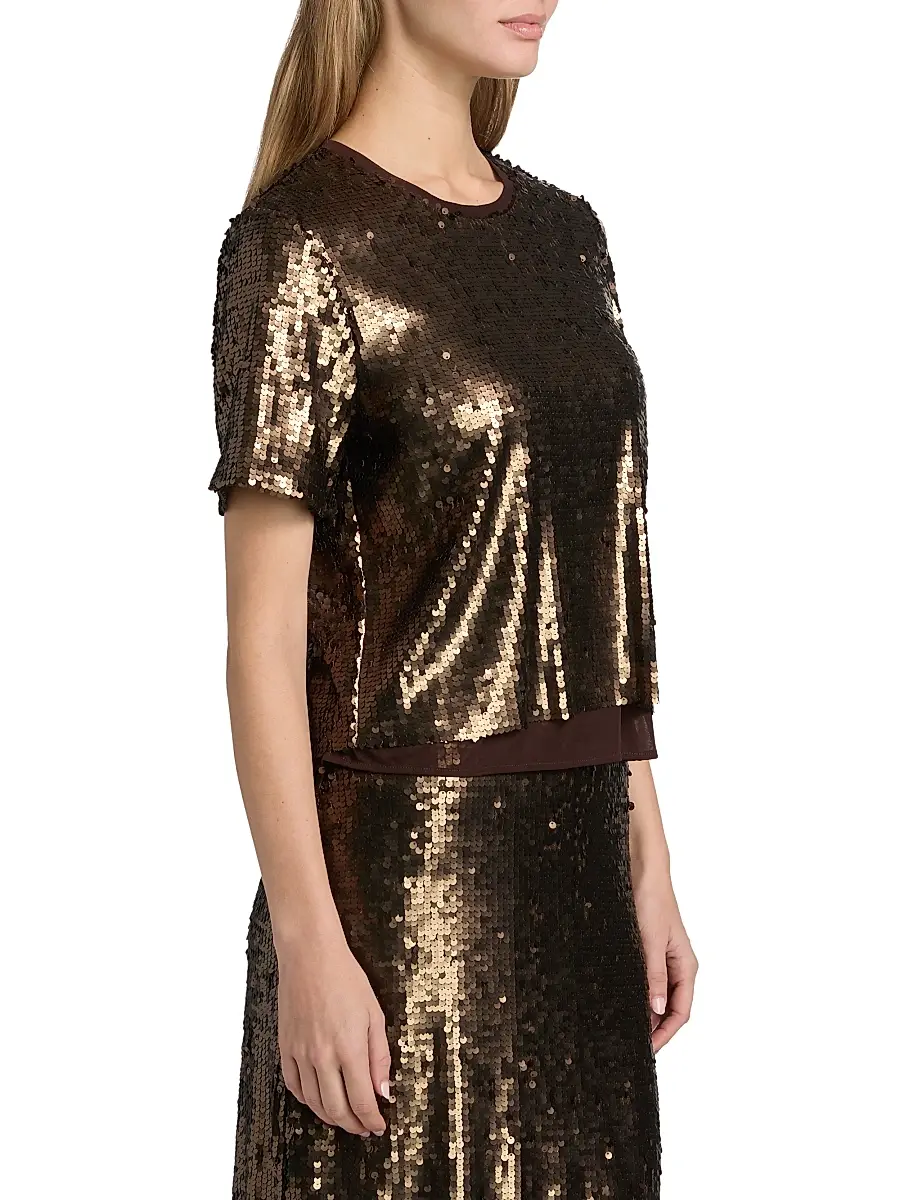 rag & bone Women's Lucy Sequined Crewneck T-Shirt | Thumbnail 4 rag & bone Women's Lucy Sequined Crewneck T-Shirt | Thumbnail 4