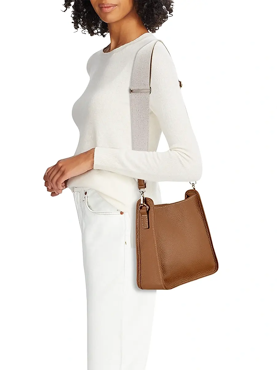 GiGi New York Women's Elle Leather Crossbody Bag - Beech Wood | Thumbnail 8 GiGi New York Women's Elle Leather Crossbody Bag - Beech Wood | Thumbnail 8