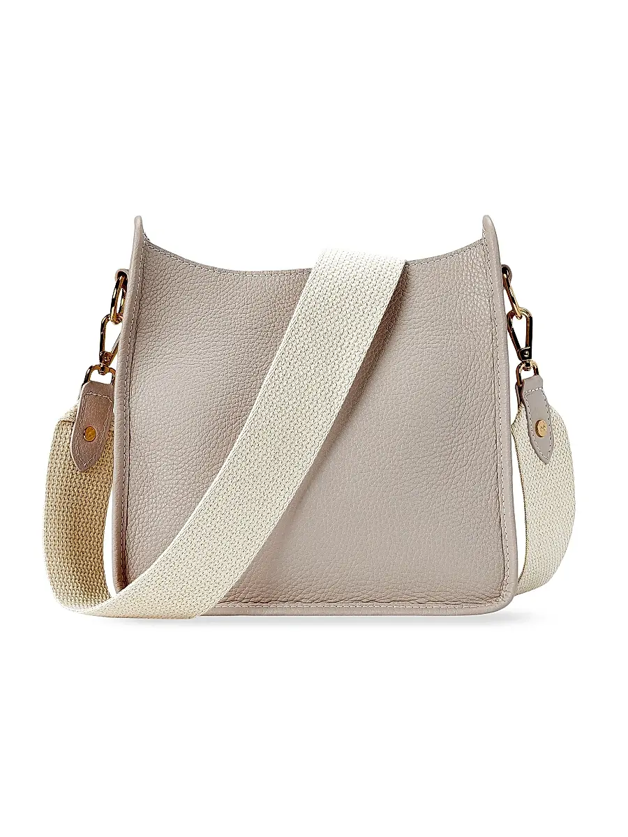 GiGi New York Women's Elle Leather Crossbody Bag - Beech Wood | Image 1 GiGi New York Women's Elle Leather Crossbody Bag - Beech Wood | Image 1