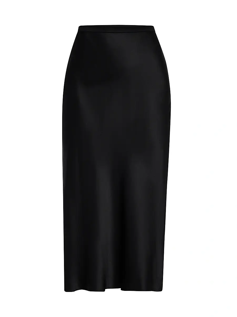 Anine Bing Women's Bar Silk Bias-Cut Skirt - Black | Image 1 Anine Bing Women's Bar Silk Bias-Cut Skirt - Black | Image 1