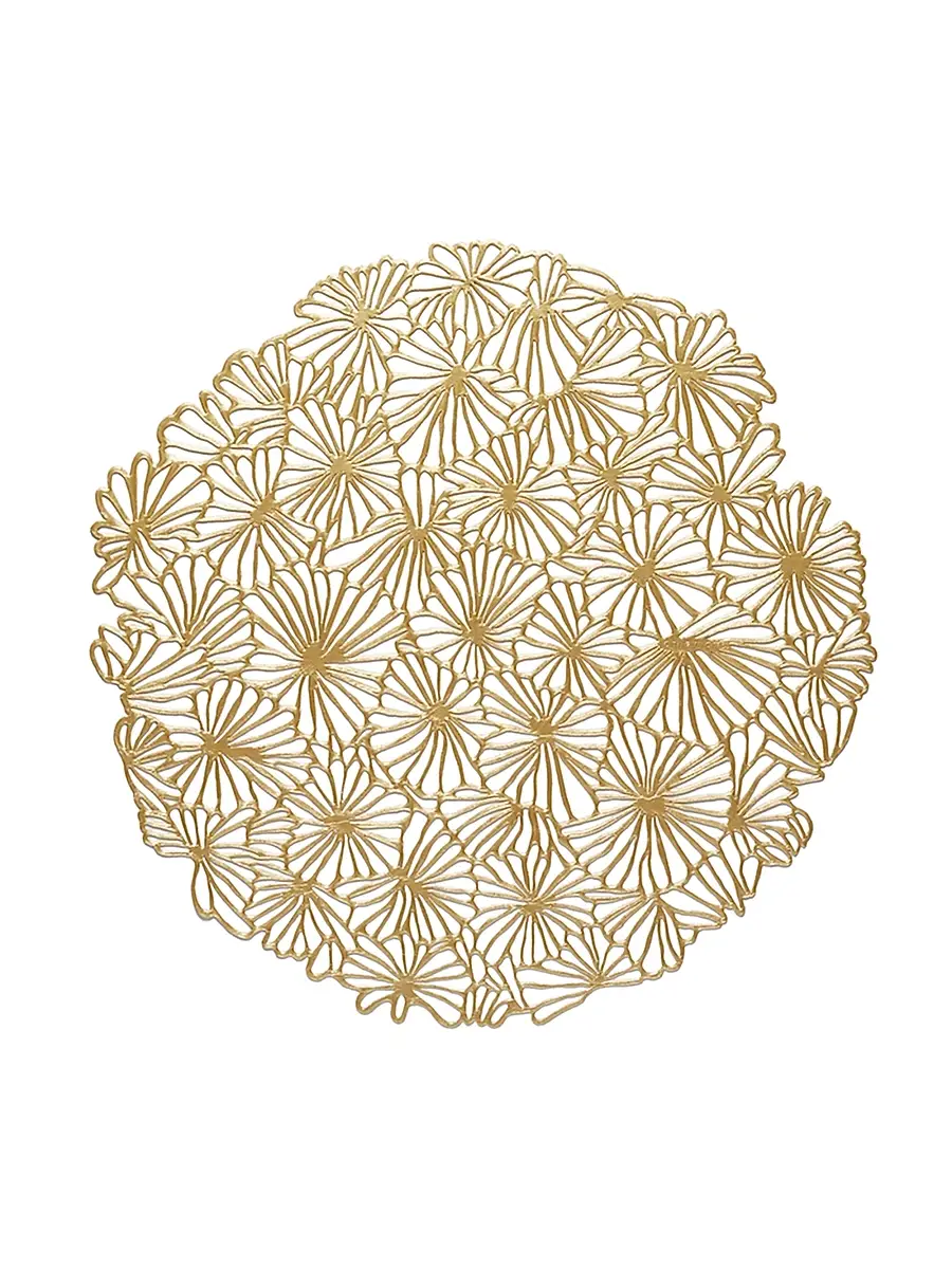 Chilewich Pressed Daisy Placemat - Gilded | Image 1 Chilewich Pressed Daisy Placemat - Gilded | Image 1