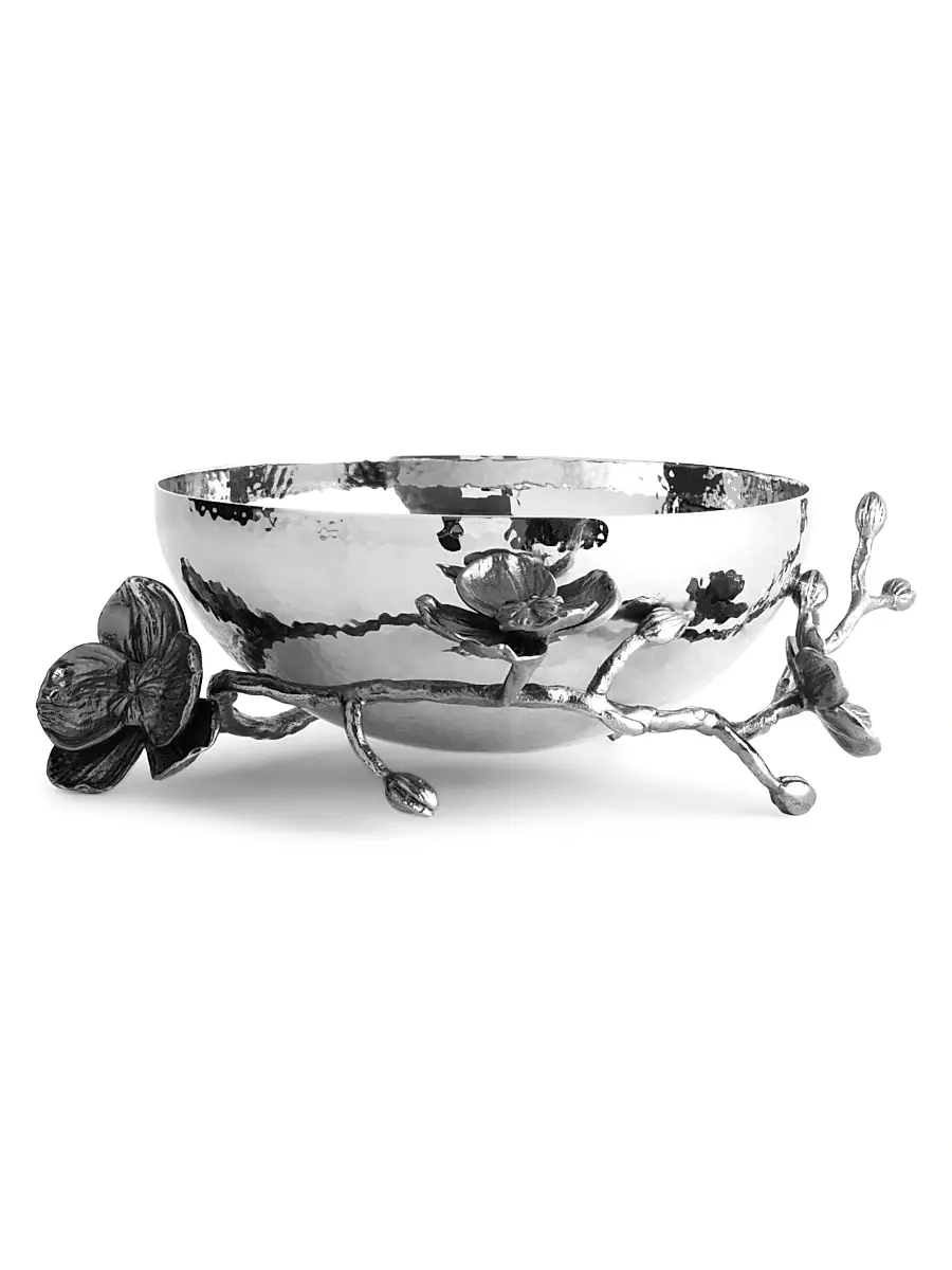 Michael Aram Black Orchid 3-Piece Caviar Dish & Spoon Set | Thumbnail 4