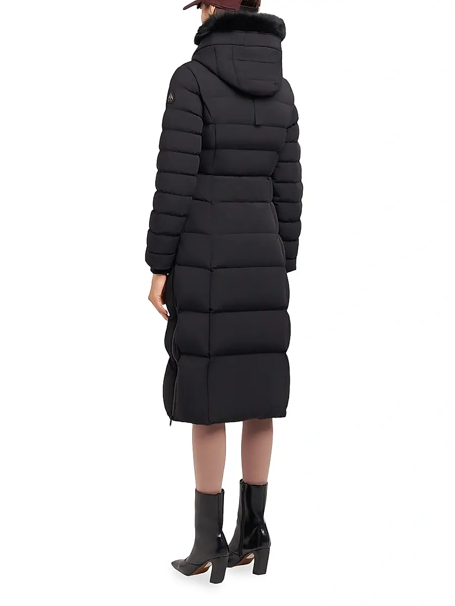 Moose Knuckles Women's Active Flex Cooper Lake Shearling-Hooded Down Parka - Black | Thumbnail 6 Moose Knuckles Women's Active Flex Cooper Lake Shearling-Hooded Down Parka - Black | Thumbnail 6