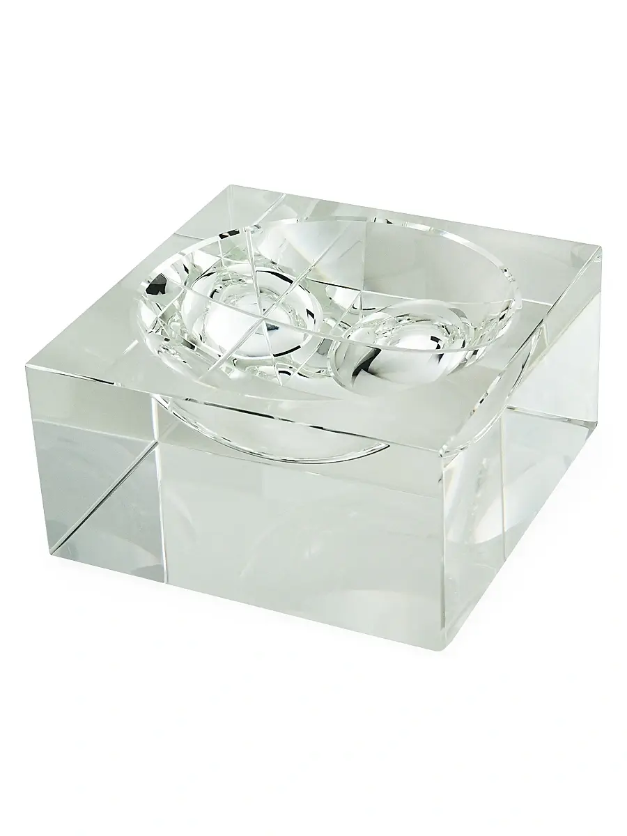 Tizo Clear Crystal Square Centerpiece Bowl