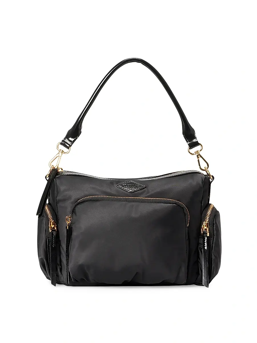 MZ Wallace Women's Chelsea Nylon & Patent Leather Crossbody Bag - Black | Image 1 MZ Wallace Women's Chelsea Nylon & Patent Leather Crossbody Bag - Black | Image 1