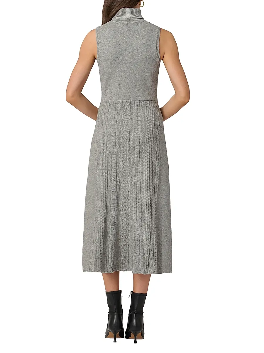 Shoshanna Women's Carmella Cotton-Wool Midi-Dress | Thumbnail 3 Shoshanna Women's Carmella Cotton-Wool Midi-Dress | Thumbnail 3