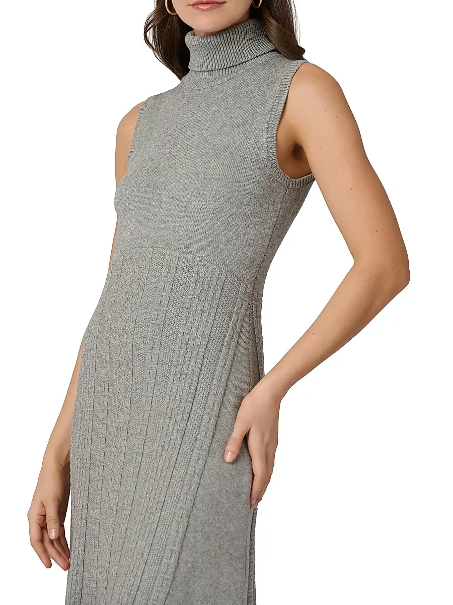 Shoshanna Women's Carmella Cotton-Wool Midi-Dress | Thumbnail 4 Shoshanna Women's Carmella Cotton-Wool Midi-Dress | Thumbnail 4