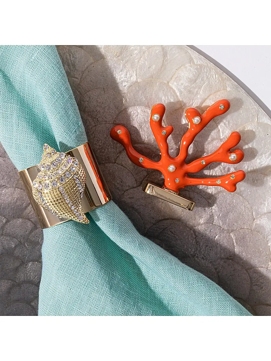 Joanna Buchanan Shell Napkin Ring 2-Piece Set | Thumbnail 3