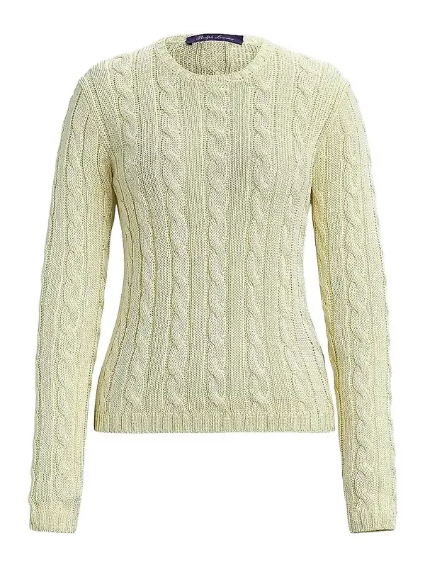 Women's Cable-Knit Silk Sweater Women's Cable-Knit Silk Sweater