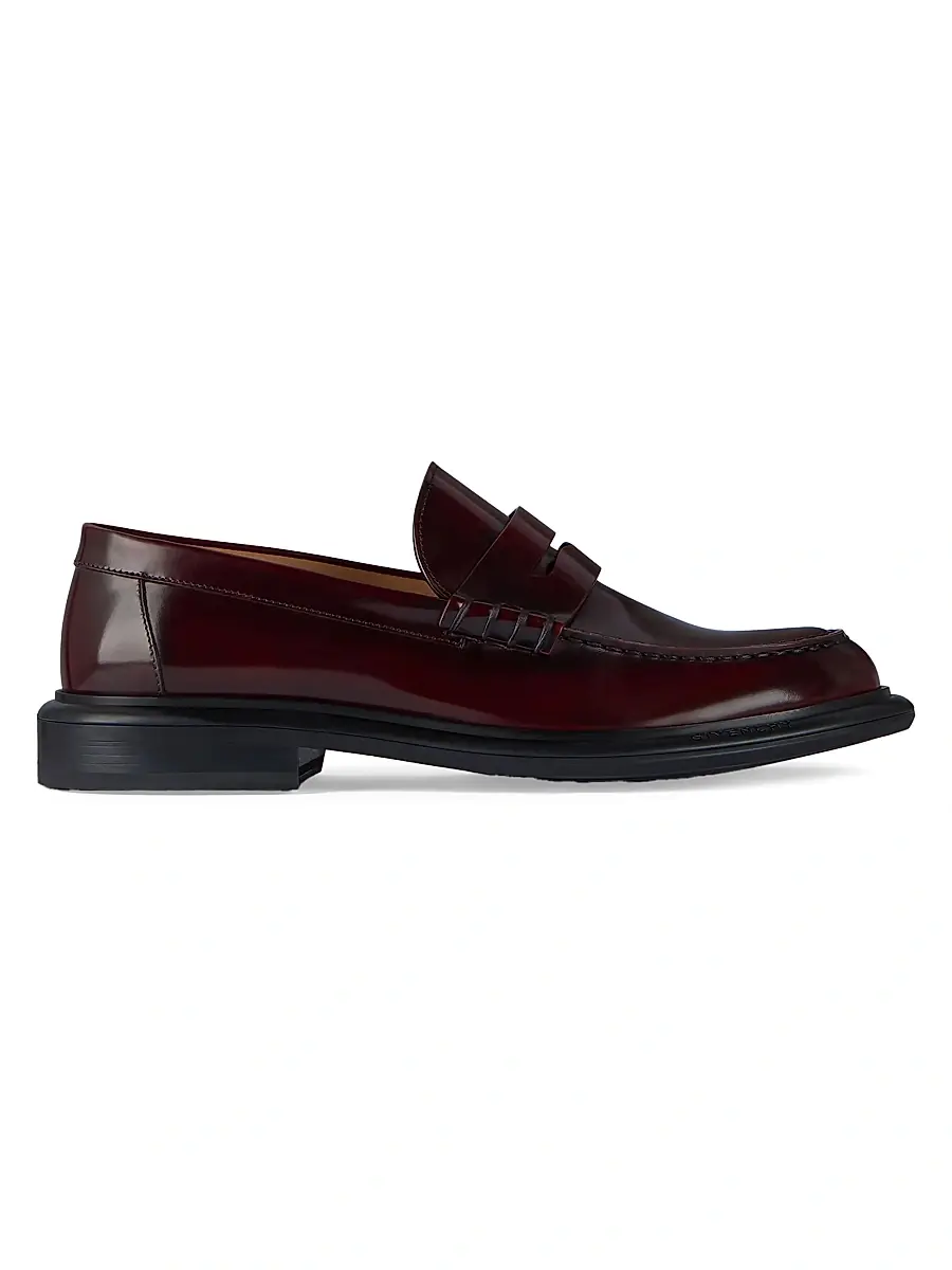 Givenchy Women's Gent Loafers in Brushed Leather - Burgundy | Image 1 Givenchy Women's Gent Loafers in Brushed Leather - Burgundy | Image 1