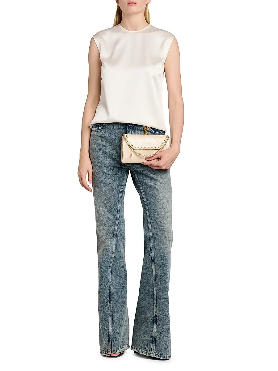 Stella McCartney Women's Falabella Eco Shiny Dotted Chamois Chain Wallet | Thumbnail 3 Stella McCartney Women's Falabella Eco Shiny Dotted Chamois Chain Wallet | Thumbnail 3