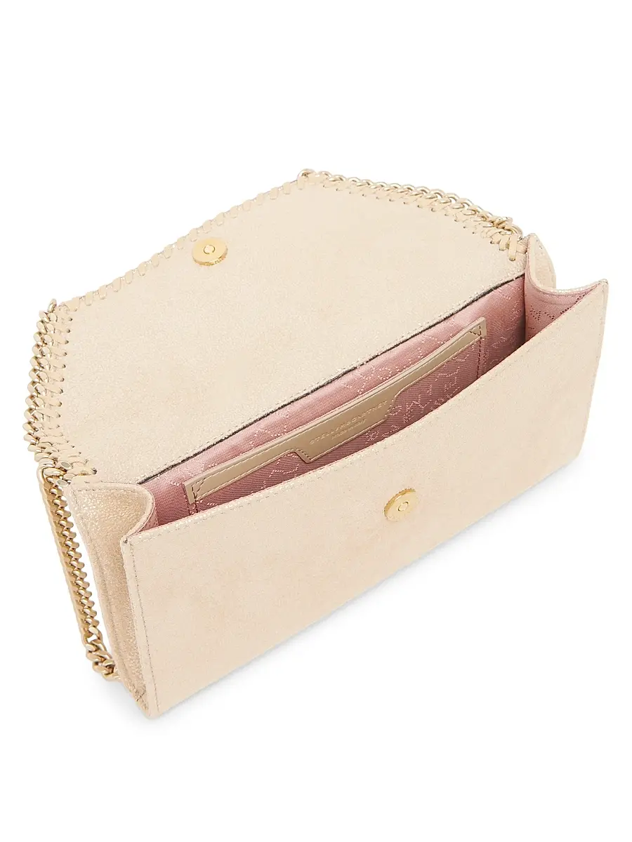 Stella McCartney Women's Falabella Eco Shiny Dotted Chamois Chain Wallet | Thumbnail 4 Stella McCartney Women's Falabella Eco Shiny Dotted Chamois Chain Wallet | Thumbnail 4