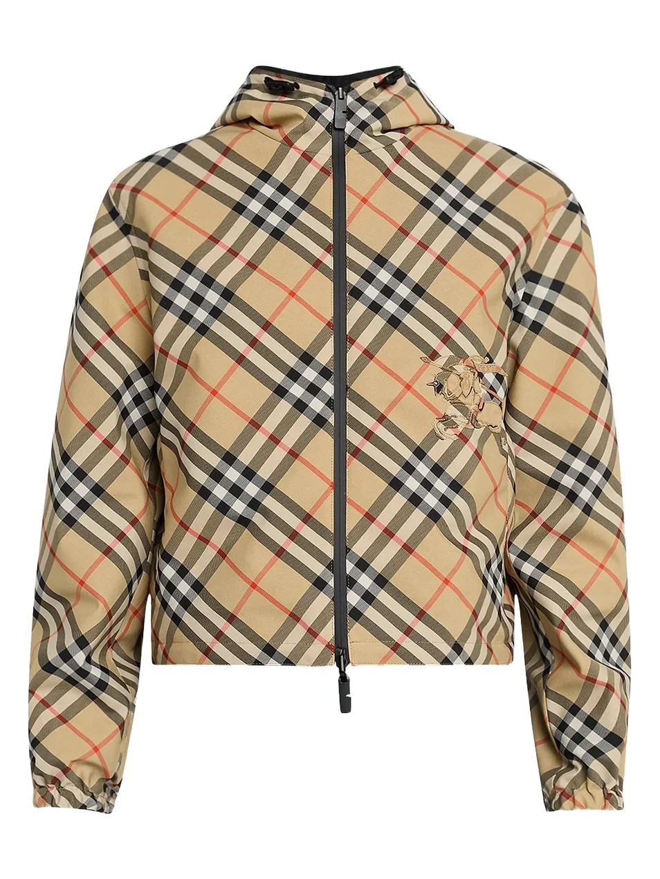 Women's Reversible Check Crop Zip Jacket Women's Reversible Check Crop Zip Jacket