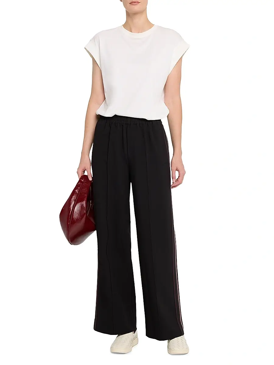 Reiss Women's Robyn Striped Wide-Leg Knit Pants | Thumbnail 2 Reiss Women's Robyn Striped Wide-Leg Knit Pants | Thumbnail 2