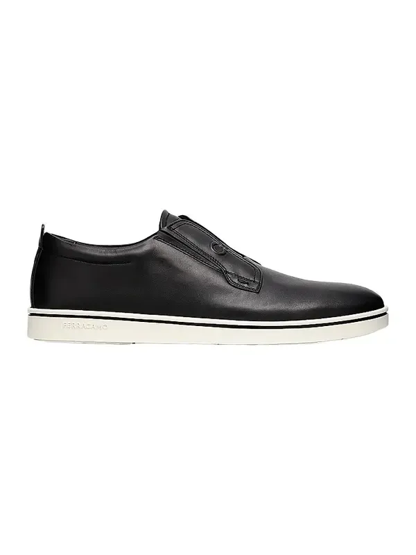 Men's Alfie Leather Gancini-Stamp Low-Top Sneakers Men's Alfie Leather Gancini-Stamp Low-Top Sneakers
