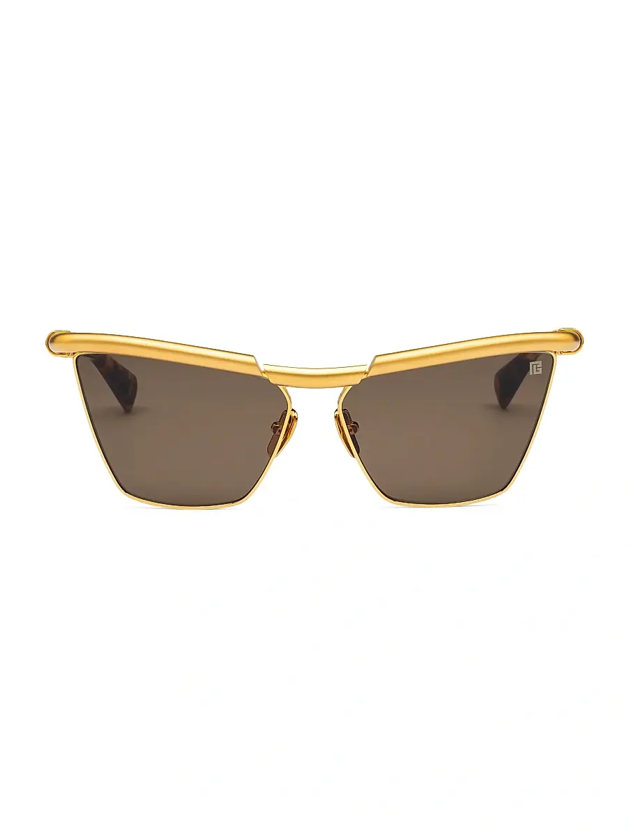 Balmain Women's Victoire 60MM Cat-Eye Sunglasses - Gold Brown | Thumbnail 2 Balmain Women's Victoire 60MM Cat-Eye Sunglasses - Gold Brown | Thumbnail 2