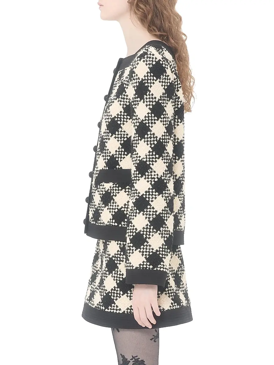 Valentino Women's Damier Tweed Jacket | Thumbnail 3 Valentino Women's Damier Tweed Jacket | Thumbnail 3