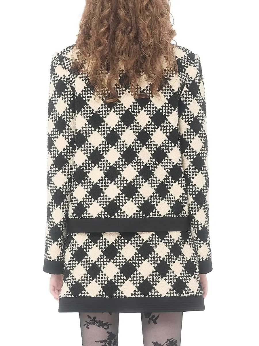 Valentino Women's Damier Tweed Jacket | Thumbnail 4 Valentino Women's Damier Tweed Jacket | Thumbnail 4