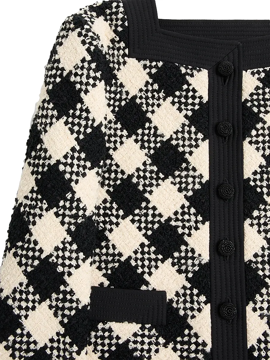 Valentino Women's Damier Tweed Jacket | Thumbnail 6 Valentino Women's Damier Tweed Jacket | Thumbnail 6
