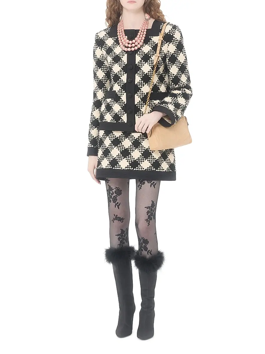 Valentino Women's Damier Tweed Jacket | Thumbnail 7 Valentino Women's Damier Tweed Jacket | Thumbnail 7