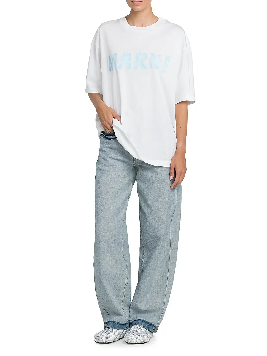 Marni Women's Two-Toned Wide-Leg Jeans | Thumbnail 2 Marni Women's Two-Toned Wide-Leg Jeans | Thumbnail 2
