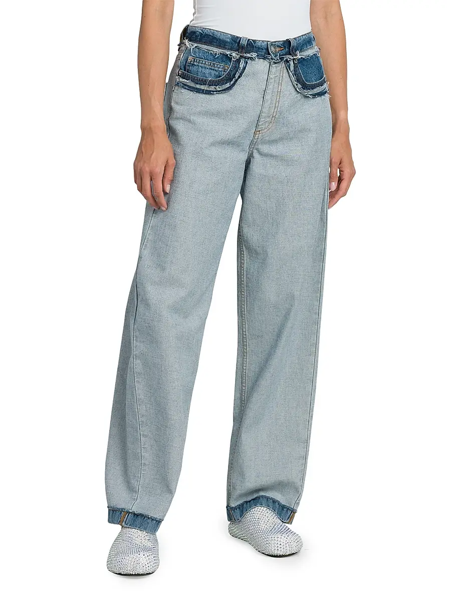 Marni Women's Two-Toned Wide-Leg Jeans | Thumbnail 4 Marni Women's Two-Toned Wide-Leg Jeans | Thumbnail 4