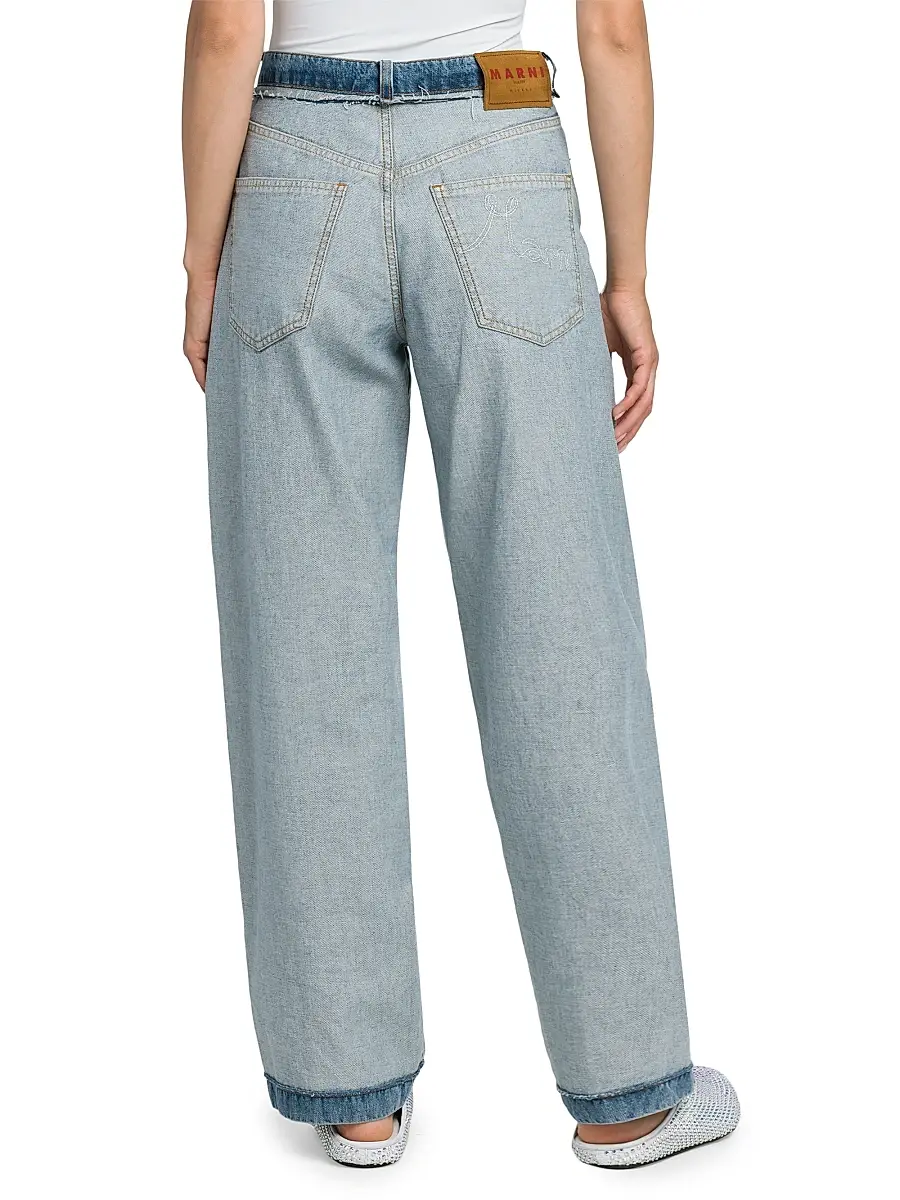 Marni Women's Two-Toned Wide-Leg Jeans | Thumbnail 5 Marni Women's Two-Toned Wide-Leg Jeans | Thumbnail 5