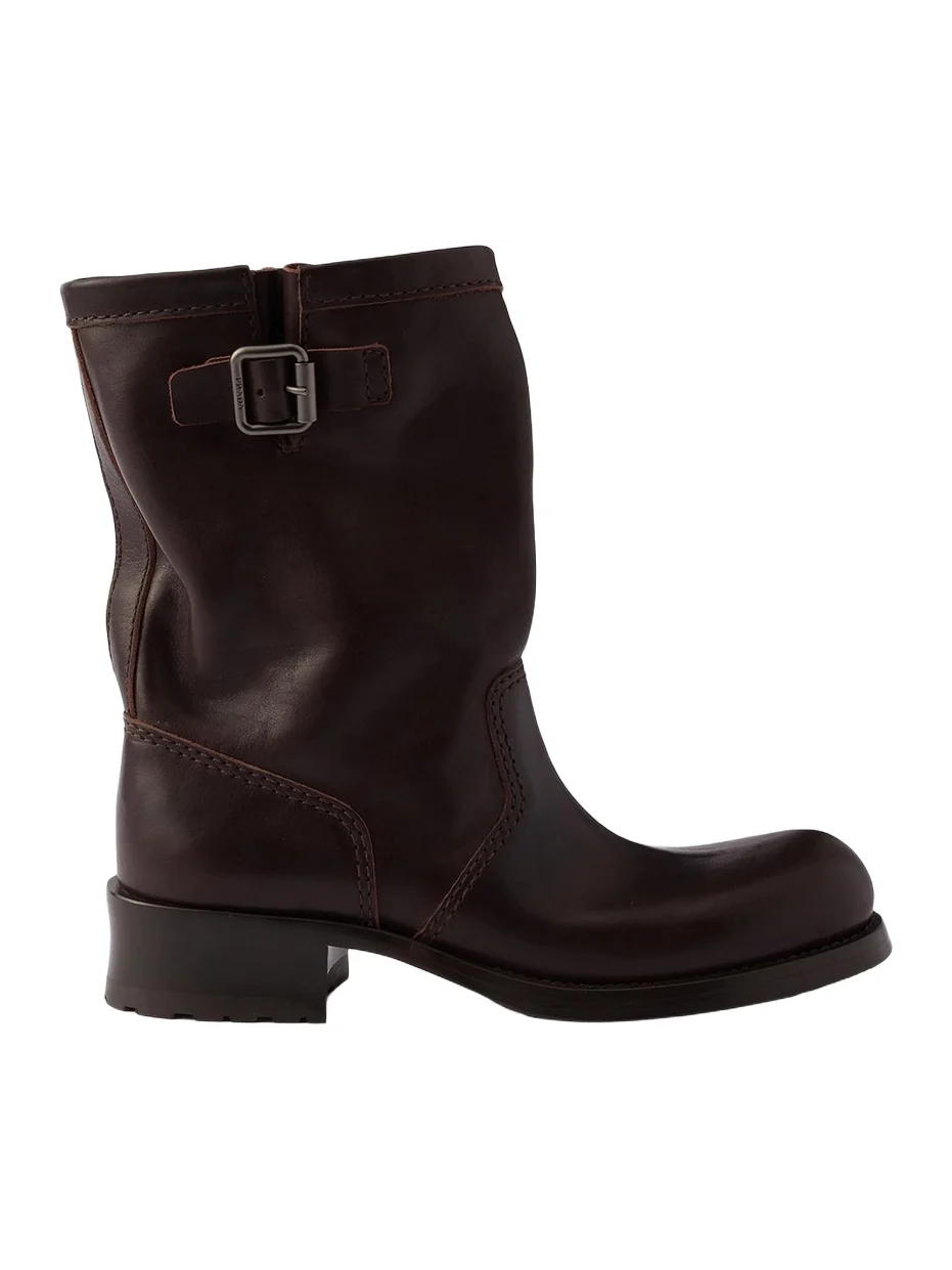 Prada Women's Leather Mid-Calf Boots
