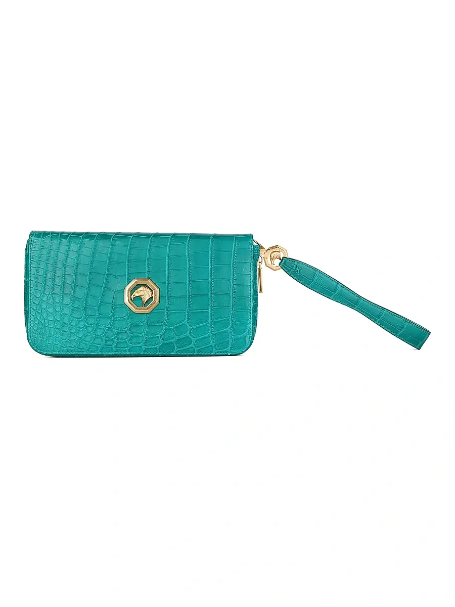 Stefano Ricci Men's Exquisite Crocodile Leather Wallet - Turquoise | Image 1 Stefano Ricci Men's Exquisite Crocodile Leather Wallet - Turquoise | Image 1