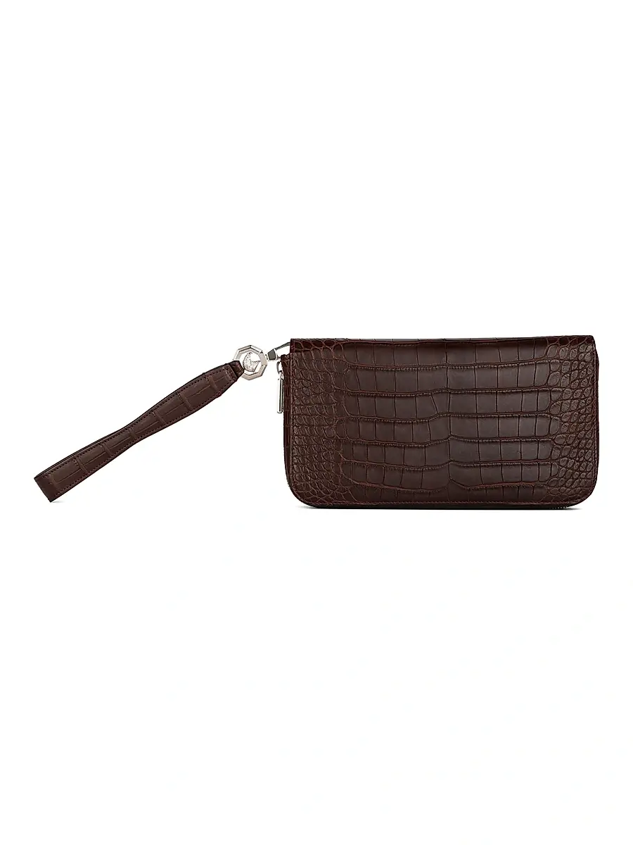 Stefano Ricci Men's Sophisticated Crocodile Bag with Detachable Handle - Dark Brown | Thumbnail 2 Stefano Ricci Men's Sophisticated Crocodile Bag with Detachable Handle - Dark Brown | Thumbnail 2