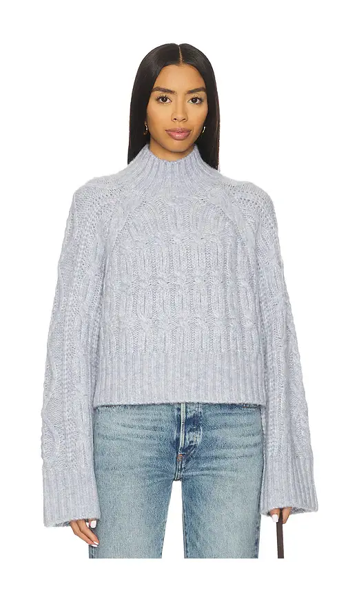 Tularosa Arta Mock Neck Cable Sweater | Image 1 Tularosa Arta Mock Neck Cable Sweater | Image 1