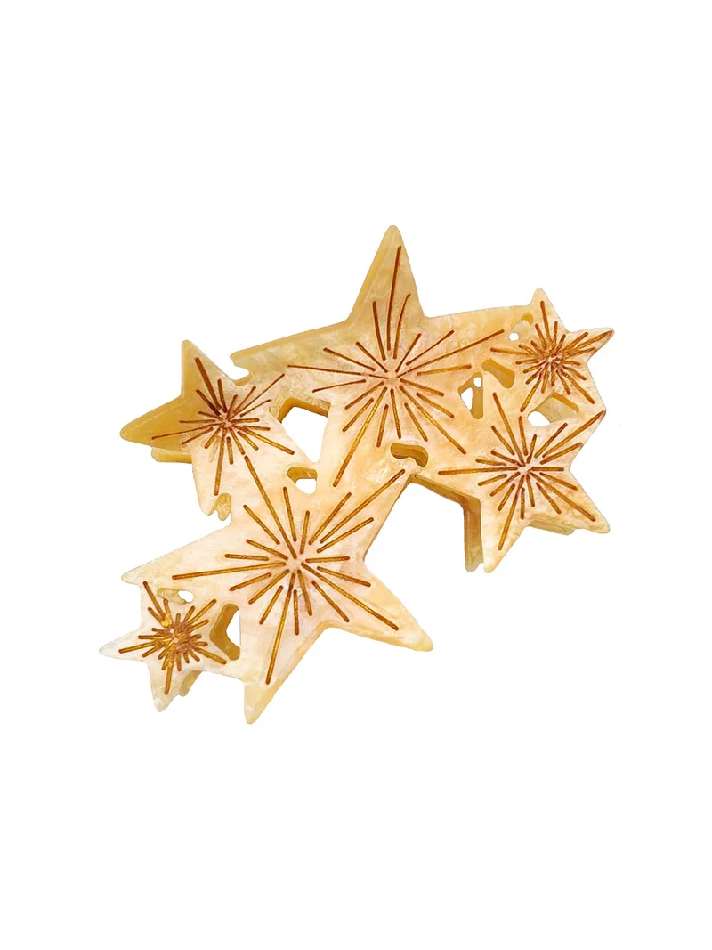Hand-painted Celestial Stars Claw Hair Clip