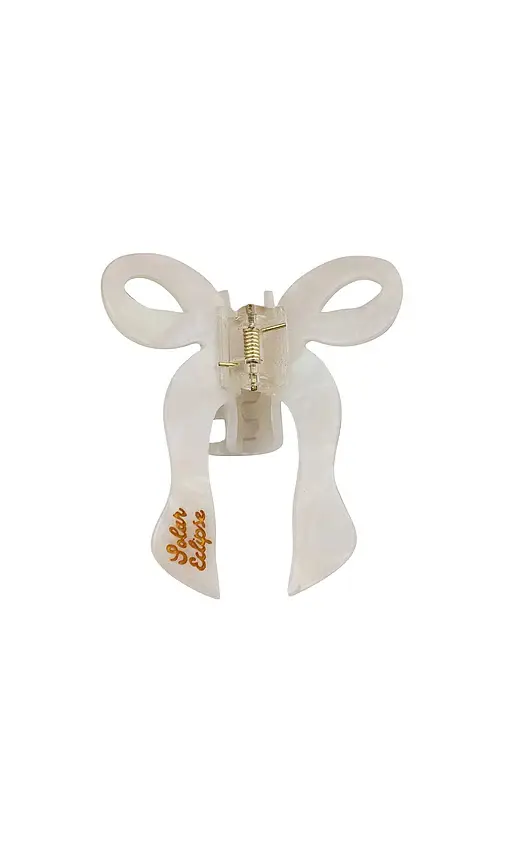 Solar Eclipse Hand-painted Coquette Bow Claw Hair Clip | Image 1 Solar Eclipse Hand-painted Coquette Bow Claw Hair Clip | Image 1