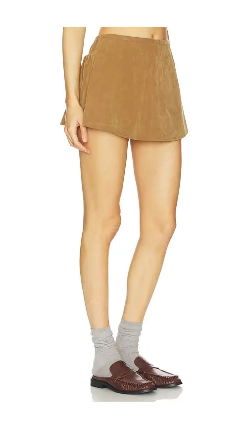 Free People x We The Free Paradise Found Suede Skirt In Carmel Café | Thumbnail 2 Free People x We The Free Paradise Found Suede Skirt In Carmel Café | Thumbnail 2