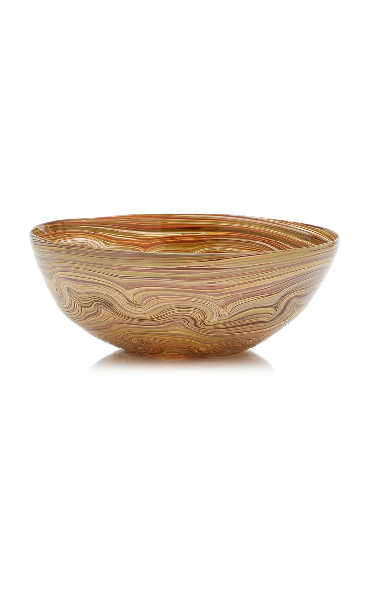 Moda Domus Calcedonio Glass Salad Bowl - Neutral | Thumbnail 3 Moda Domus Calcedonio Glass Salad Bowl - Neutral | Thumbnail 3