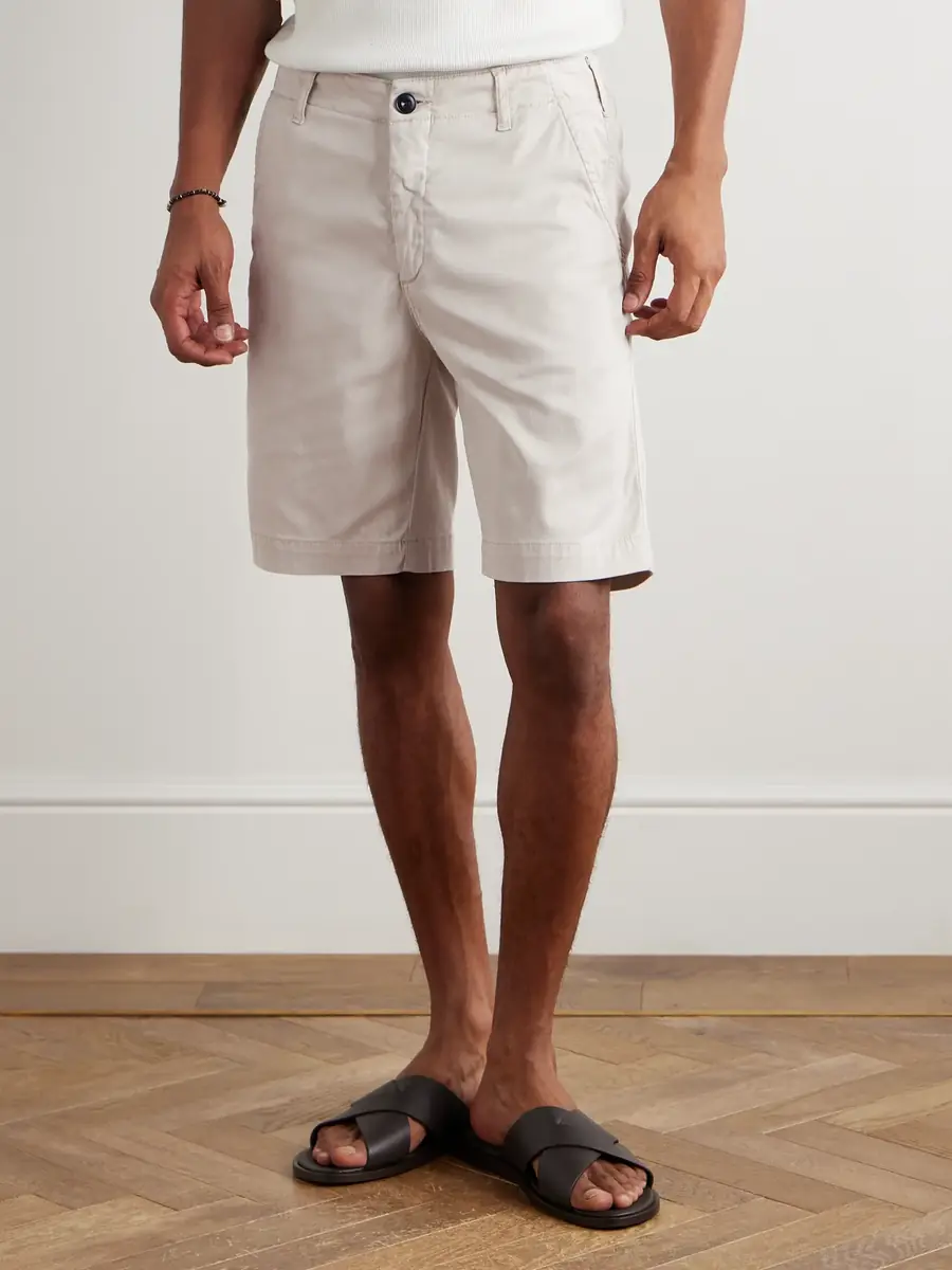 Vilebrequin Ponche Straight-Leg Stretch Lyocell and Cotton-Blend Gabardine Shorts - Men | Thumbnail 3 Vilebrequin Ponche Straight-Leg Stretch Lyocell and Cotton-Blend Gabardine Shorts - Men | Thumbnail 3