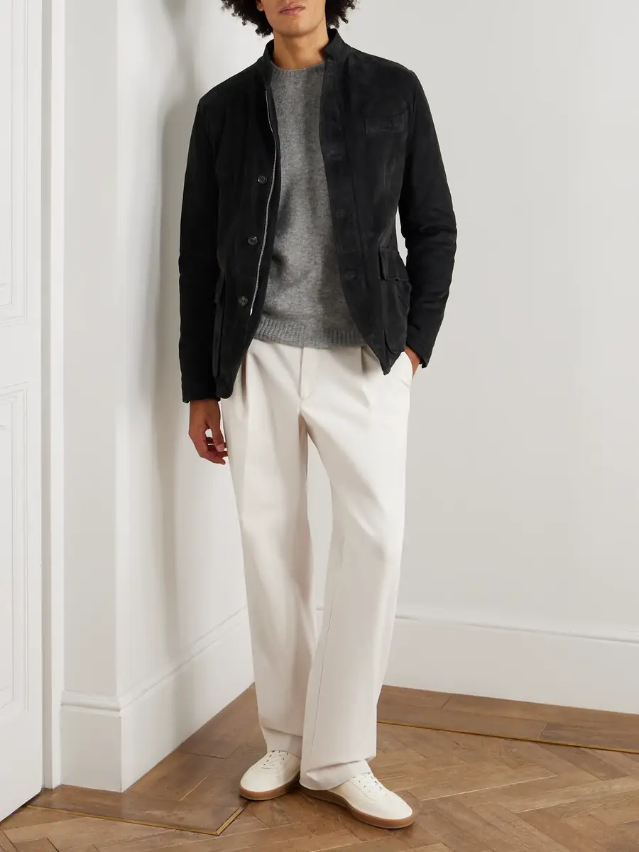 Thom Sweeney Brushed Cashmere-Blend Sweater - Men | Thumbnail 2 Thom Sweeney Brushed Cashmere-Blend Sweater - Men | Thumbnail 2