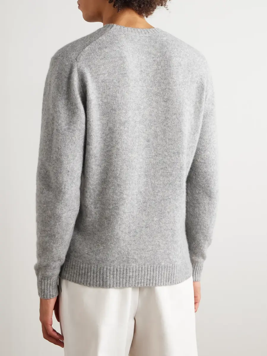 Thom Sweeney Brushed Cashmere-Blend Sweater - Men | Thumbnail 4 Thom Sweeney Brushed Cashmere-Blend Sweater - Men | Thumbnail 4