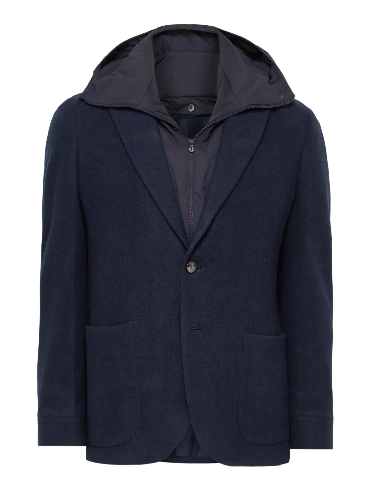 Sease Panelled Virgin Wool-Blend and Nylon-Blend Hooded Blazer - Men