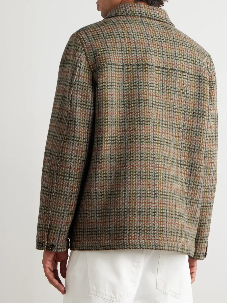 Drake's Checked Wool-Tweed Jacket - Men | Thumbnail 4