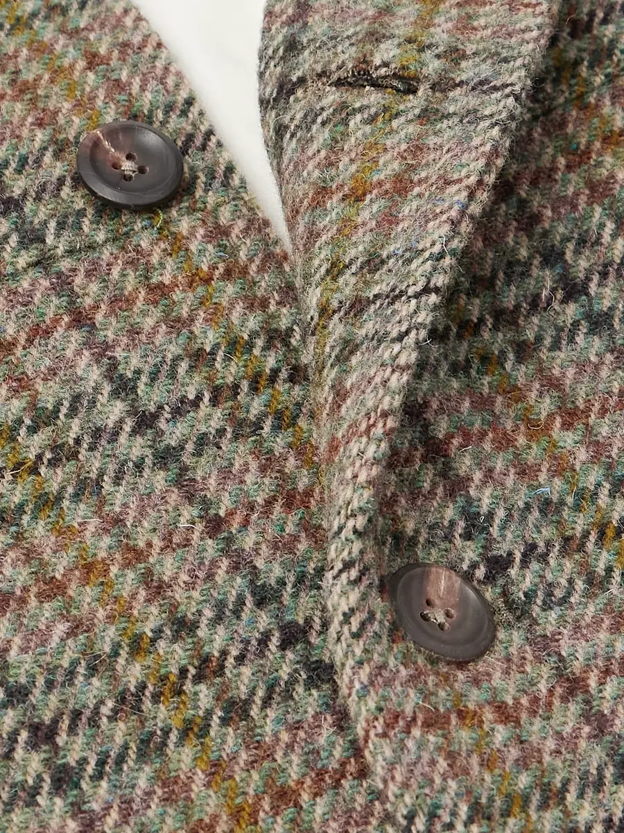 Drake's Checked Wool-Tweed Jacket - Men | Thumbnail 5