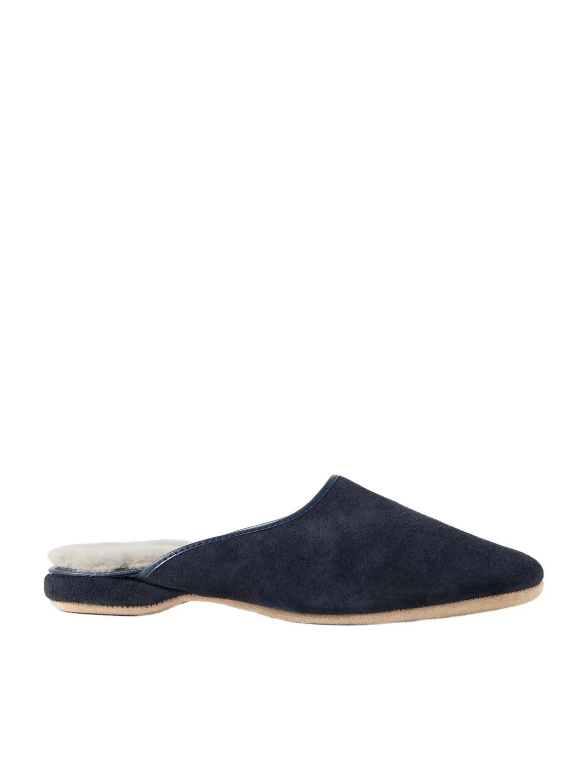 Shearling-Lined Suede Slippers - Men Shearling-Lined Suede Slippers - Men
