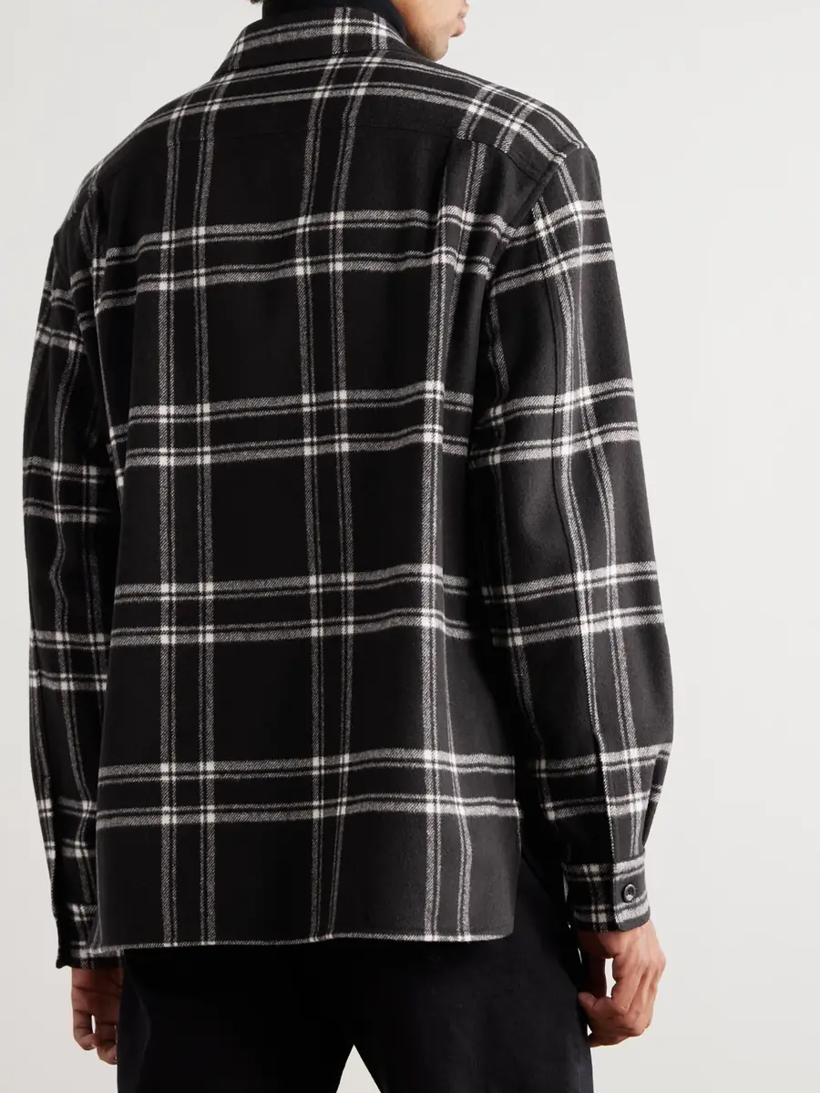 Ralph Lauren Purple Label Gable Checked Wool-Flannel Shirt - Men | Thumbnail 4 Ralph Lauren Purple Label Gable Checked Wool-Flannel Shirt - Men | Thumbnail 4