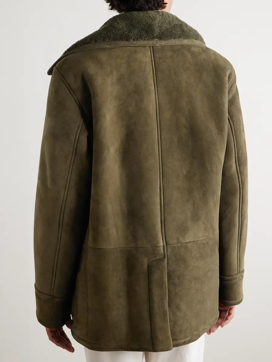 Ralph Lauren Purple Label Double-Breasted Shearling Jacket - Men | Thumbnail 4