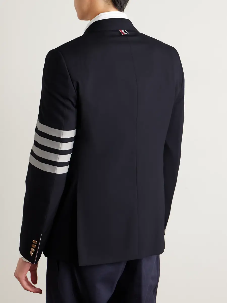 Thom Browne Slim-Fit Striped Wool Blazer - Men | Thumbnail 3 Thom Browne Slim-Fit Striped Wool Blazer - Men | Thumbnail 3