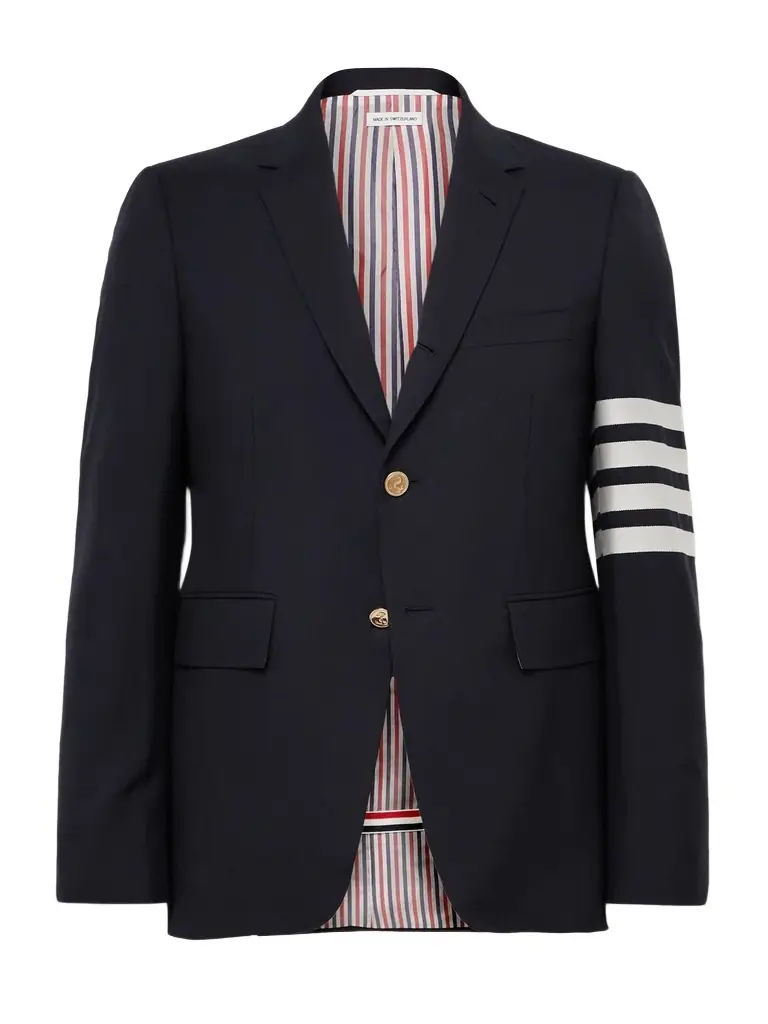 Slim-Fit Striped Wool Blazer - Men Slim-Fit Striped Wool Blazer - Men